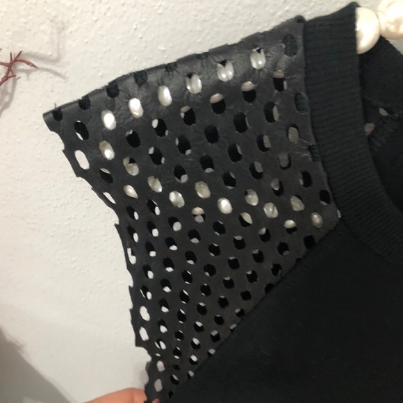 Bailey 44 Faux Leather Top Size Medium - Picture 3 of 4